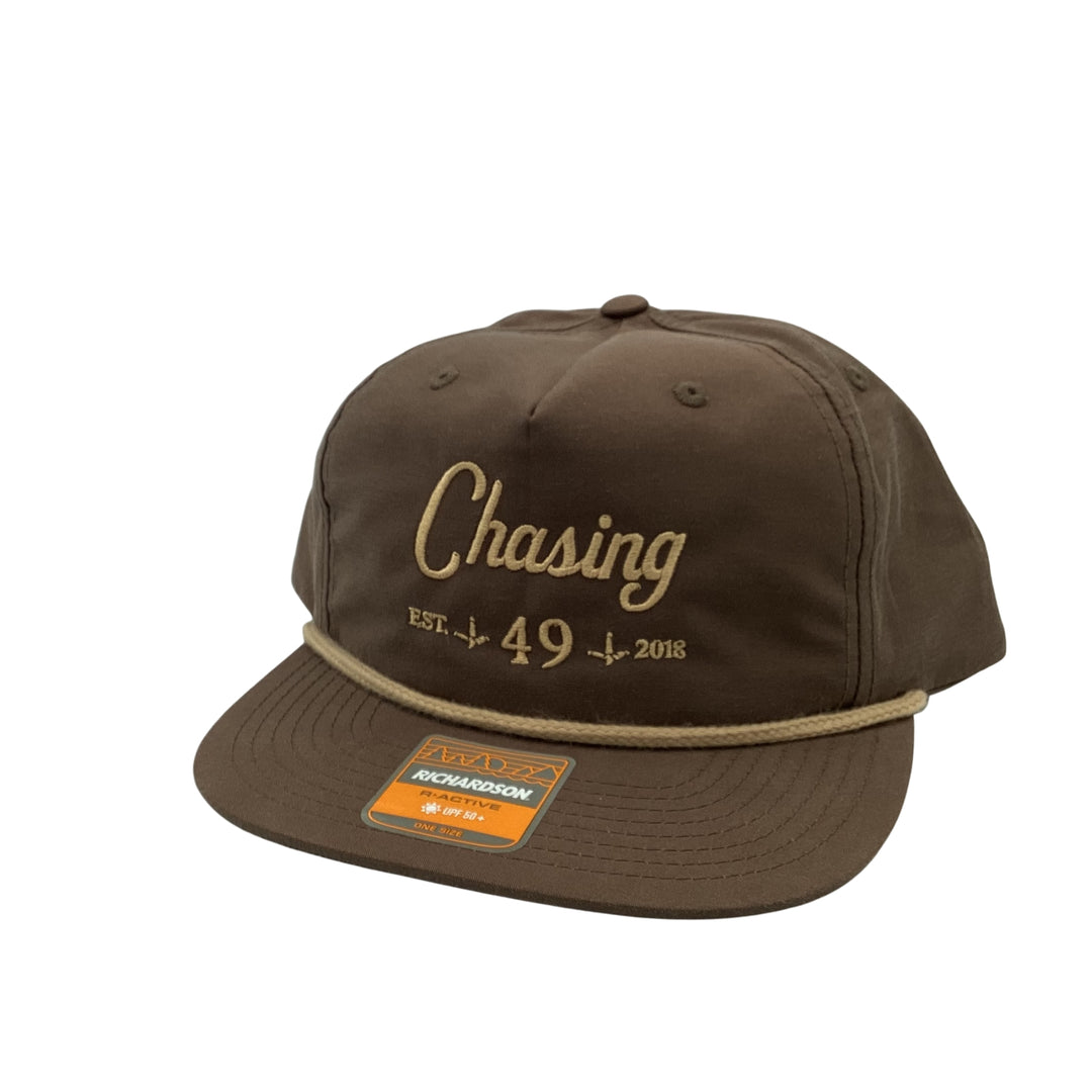 Chasing 49 Original brown rope hat with classic script logo